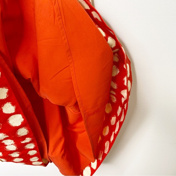 Eliza J Gold Belted Red Polka Dot Halter Pin Up Dress Size 8 - Picture 11 of 11